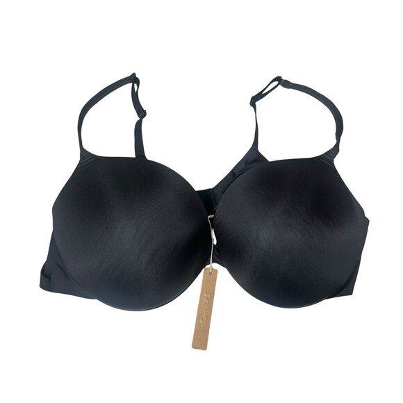 Skims NWT Ultimate Push-Up Plunge Bra Black 44C Seamless Lifting Teardrop Cups - Picture 1 of 7